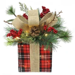 Brand new 👏 13" Red & Green Medium Giftbox With LED Lights by Ashland® ✨ -Outlet Yuletide Joy Store 10700062 2