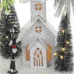 Cheapest 💯 20" White Lantern With Pine, House & LED Lights by Ashland® 🌟 7 Cheapest 💯 20" White Lantern With Pine, House & LED Lights by Ashland® 🌟 -Outlet Yuletide Joy Store 10700064 3