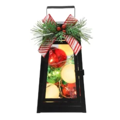Cheapest ❤️ 12" Black Lantern With Ornaments & LED Lights by Ashland® 👍 -Outlet Yuletide Joy Store 10700065 2