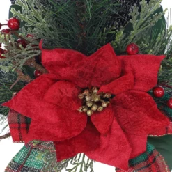 Brand new ⭐ 10" Red & Black Tabletop Snowman Hat With Pine, Holly Berries & LED Lights by Ashland® 🎁 -Outlet Yuletide Joy Store 10700069 3