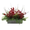 Deals ✨ Pine & Berry Arrangement In Wooden Box by Ashland® ✔️ -Outlet Yuletide Joy Store 10700074 1