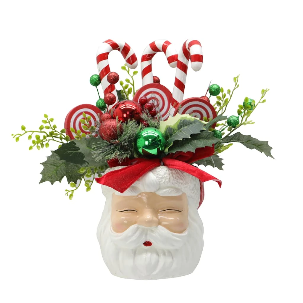 Wholesale 🤩 16" Candy Mix Arrangement With Santa Head Container by Ashland® 😀 3 Wholesale 🤩 16" Candy Mix Arrangement With Santa Head Container by Ashland® 😀