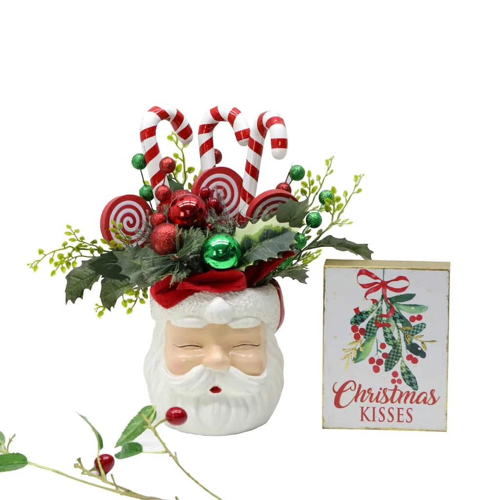 Wholesale 🤩 16" Candy Mix Arrangement With Santa Head Container by Ashland® 😀 5 Wholesale 🤩 16" Candy Mix Arrangement With Santa Head Container by Ashland® 😀 - Image 3