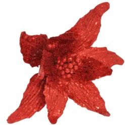 Outlet ❤️ Red Poinsettia Pick by Ashland® 🛒 -Outlet Yuletide Joy Store 10700091 3