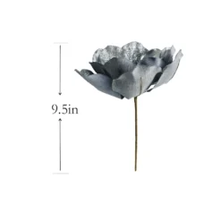 Brand new 🔥 Silver Poinsettia Pick by Ashland® ❤️ -Outlet Yuletide Joy Store 10700092 3