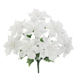 Flash Sale 👏 White Poinsettia Bush by Ashland® ✔️ -Outlet Yuletide Joy Store 10700138 2