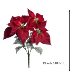 Best Pirce 🤩 Dark Red Velvet Poinsettia Bush by Ashland® 🧨 -Outlet Yuletide Joy Store 10700147 3