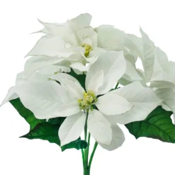 Budget ❤️ White Poinsettia Bush by Ashland® 😉 -Outlet Yuletide Joy Store 10700154 2