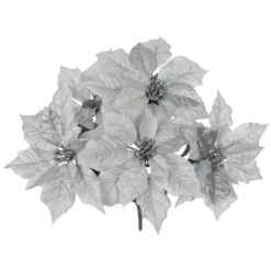 Best Pirce ⌛ Silver Poinsettia Bush by Ashland® ⭐ -Outlet Yuletide Joy Store 10700157 2