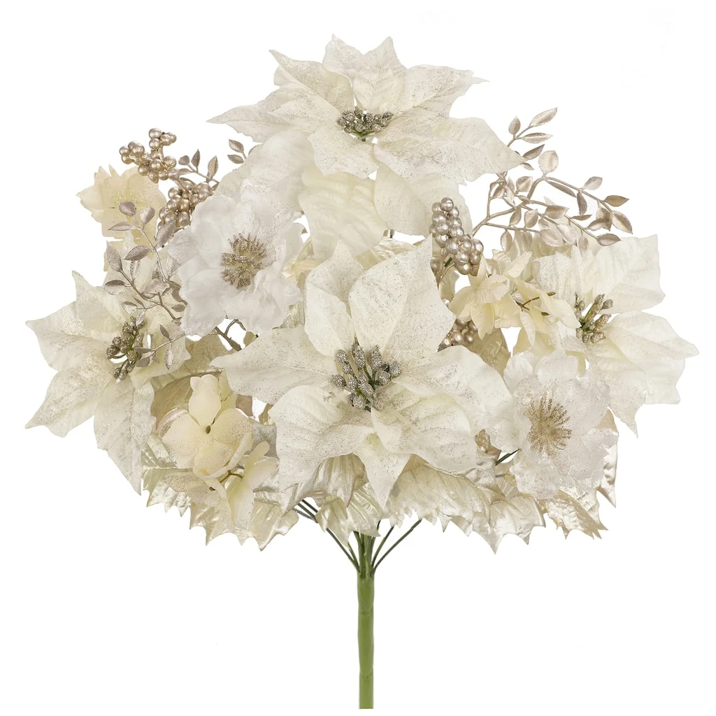 Coupon ⌛ Champagne Poinsettia, Peony & Berry Bush by Ashland® 🥰 3 Coupon ⌛ Champagne Poinsettia, Peony & Berry Bush by Ashland® 🥰