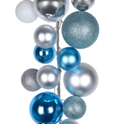 Cheap ⭐ 6ft. Blue & Silver Ball Ornament Garland by Ashland® 🔥