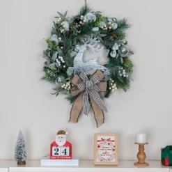 Deals 😉 24" Deer Sign Pine & Berry Wreath by Ashland® ⭐ -Outlet Yuletide Joy Store 10700354 4
