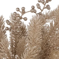 Cheap ✔️ Gold Glitter Pine & Berry Bush by Ashland® 😀 -Outlet Yuletide Joy Store 10700373 2