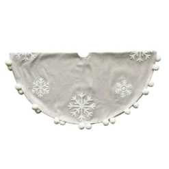 Best reviews of 👍 48" Snowflake Tree Skirt with Pom Poms by Ashland® 😀 -Outlet Yuletide Joy Store 10700429 3
