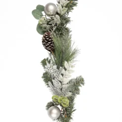 Discount 🥰 6ft. Flocked Pine, Snowflakes & Ornaments Garland by Ashland® 🔥