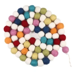 Brand new ⭐ 6ft. Bright Multicolor Felt Pom Pom Garland by Ashland® 💯