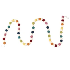 Brand new ⭐ 6ft. Bright Multicolor Felt Pom Pom Garland by Ashland® 💯 -Outlet Yuletide Joy Store 10700465 3