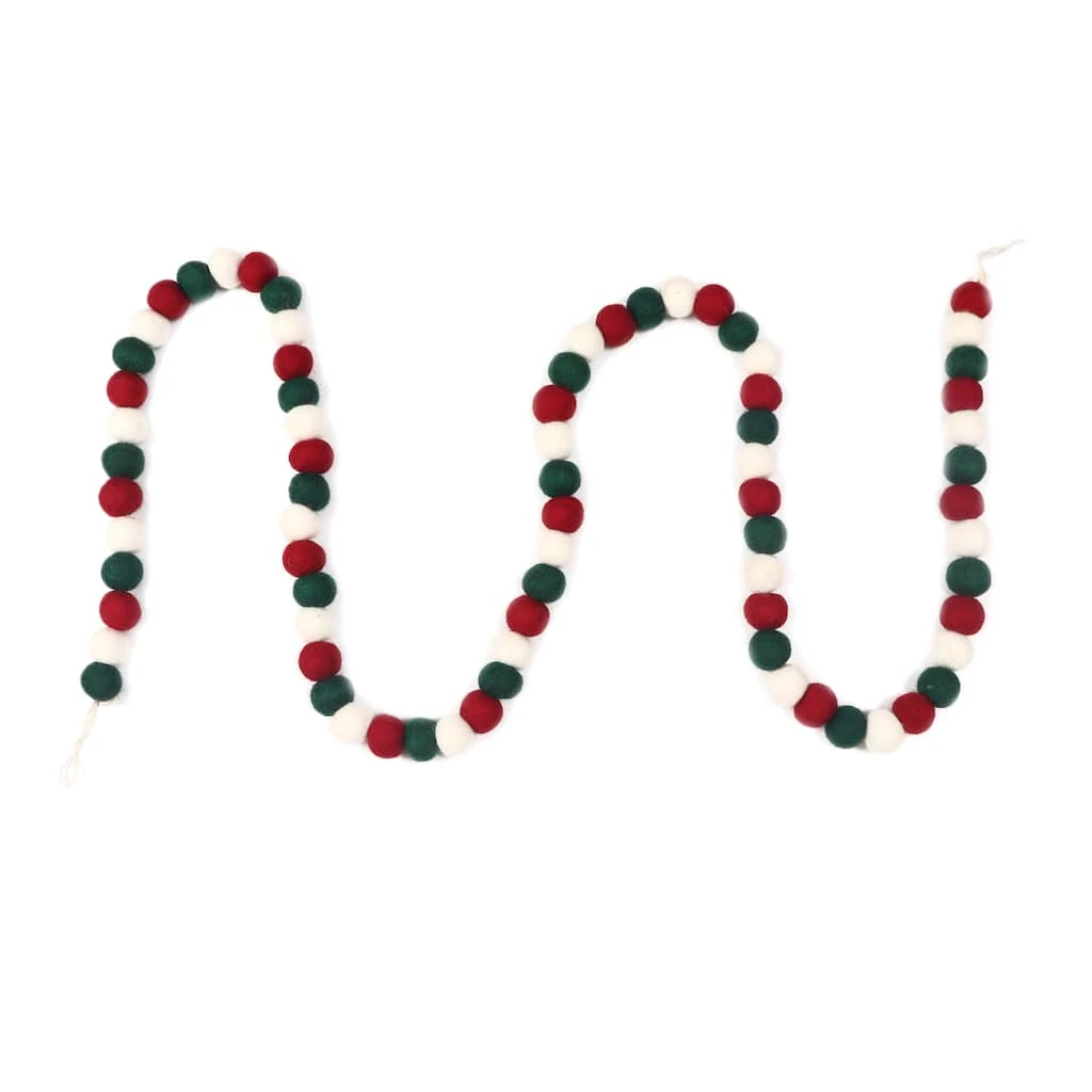Top 10 ✔️ Assorted 6ft. Red & Green Felt Pom Pom Garland by Ashland® ✔️ 5 Top 10 ✔️ Assorted 6ft. Red & Green Felt Pom Pom Garland by Ashland® ✔️ - Image 3