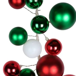 Best Pirce ✔️ 6ft. Red, White & Green Ball Ornament Garland by Ashland® 🔔