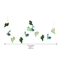 Promo ❤️ 6ft. Cactus & Alpaca Garland by Ashland® ⌛ -Outlet Yuletide Joy Store 10700652 4