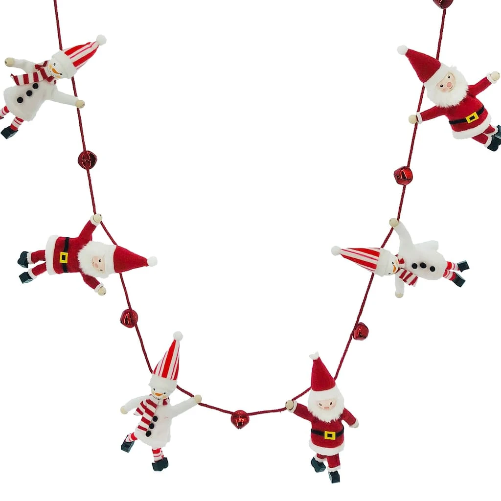 Budget 🔥 6ft. Santa & Snowman Garland by Ashland® ✔️ 3 Budget 🔥 6ft. Santa & Snowman Garland by Ashland® ✔️