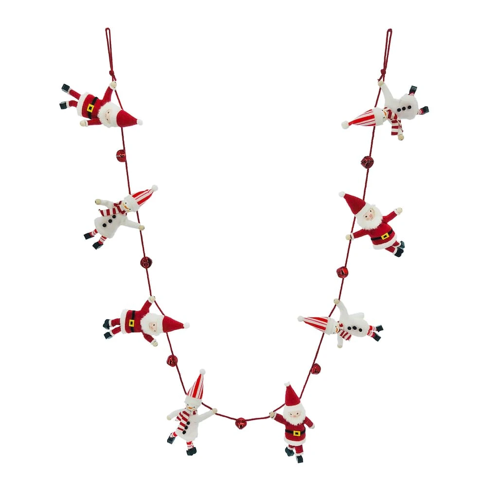 Budget 🔥 6ft. Santa & Snowman Garland by Ashland® ✔️ 4 Budget 🔥 6ft. Santa & Snowman Garland by Ashland® ✔️ - Image 2