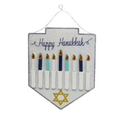 Best Pirce ⭐ 14'' Hanukkah Menorah Felt Wall Sign by Ashland® ✔️
