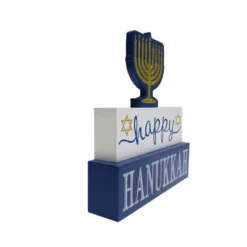 Cheap ✨ 8.5'' Happy Hanukkah Stacked Black Tabletop Sign by Ashland® 🛒 -Outlet Yuletide Joy Store 10700703 2