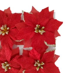 Buy ⭐ 3.5" Red Poinsettia Accents with Glittery Gold Tips by Ashland®, 4ct. ✔️ 5 Buy ⭐ 3.5" Red Poinsettia Accents with Glittery Gold Tips by Ashland®, 4ct. ✔️ -Outlet Yuletide Joy Store 10700766 2