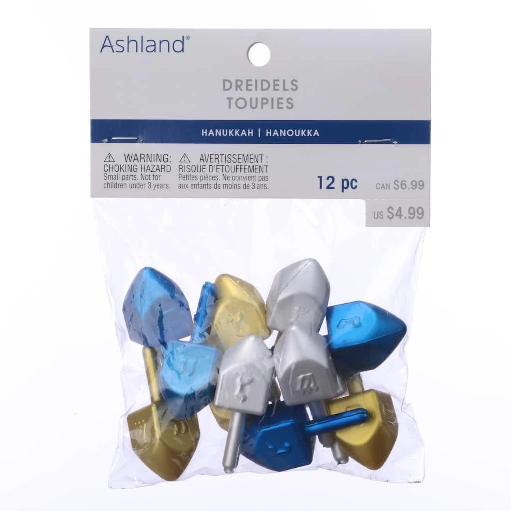 Budget ❤️ Blue, Gold & Silver Dreidels by Ashland®, 12ct. ✨ 3 Budget ❤️ Blue, Gold & Silver Dreidels by Ashland®, 12ct. ✨