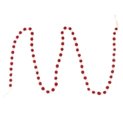 Best Sale ❤️ 6ft. Red & White Skinny Pom Pom Garland by Ashland® 👏 -Outlet Yuletide Joy Store 10700796 3