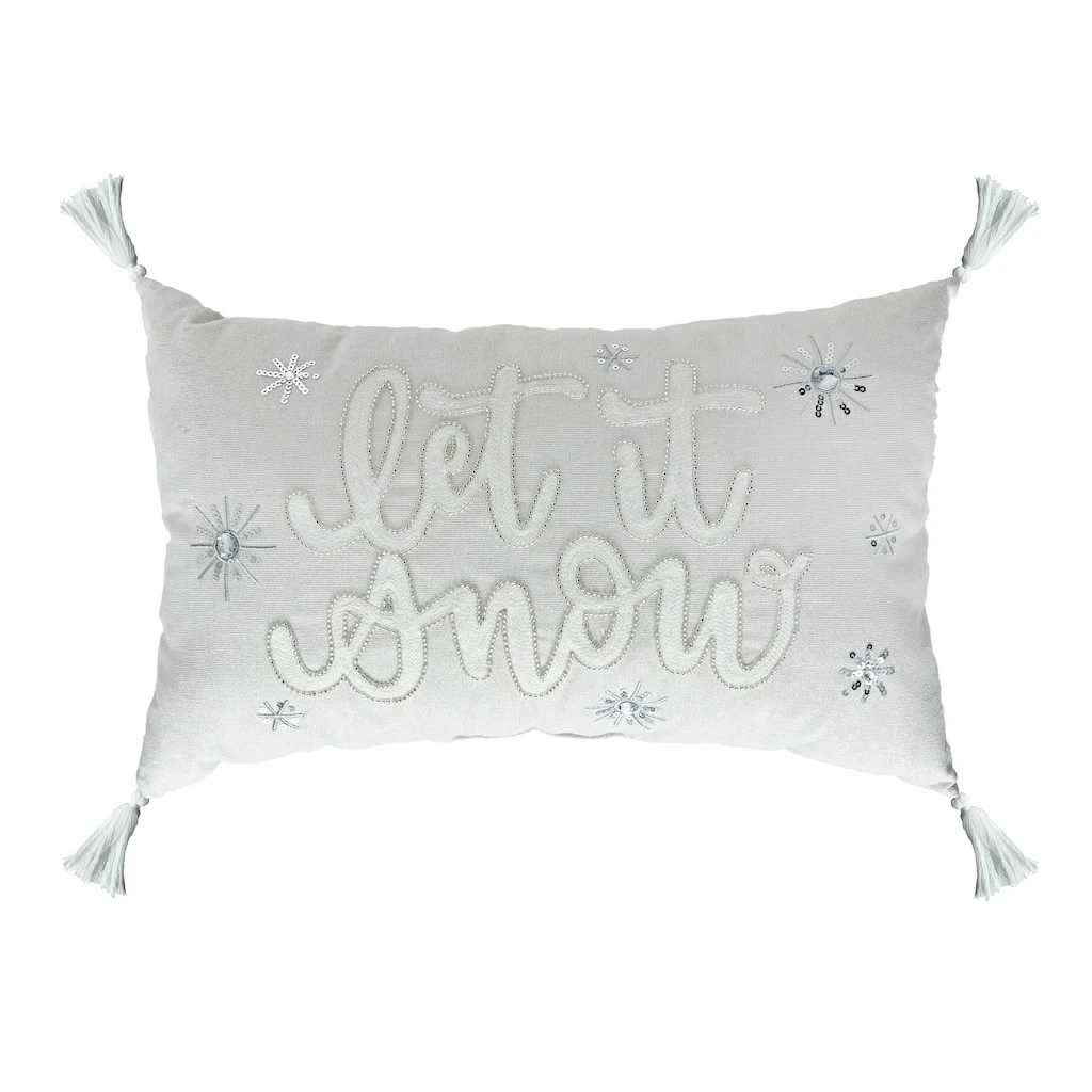Buy π Let It Snow Pillow with Tassels by Ashland® βοΈ 3 Buy π Let It Snow Pillow with Tassels by Ashland® βοΈ