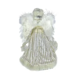 New 🥰 16" Angel in Silver & White Striped Robes by Ashland® 🔔 -Outlet Yuletide Joy Store 10700864 3