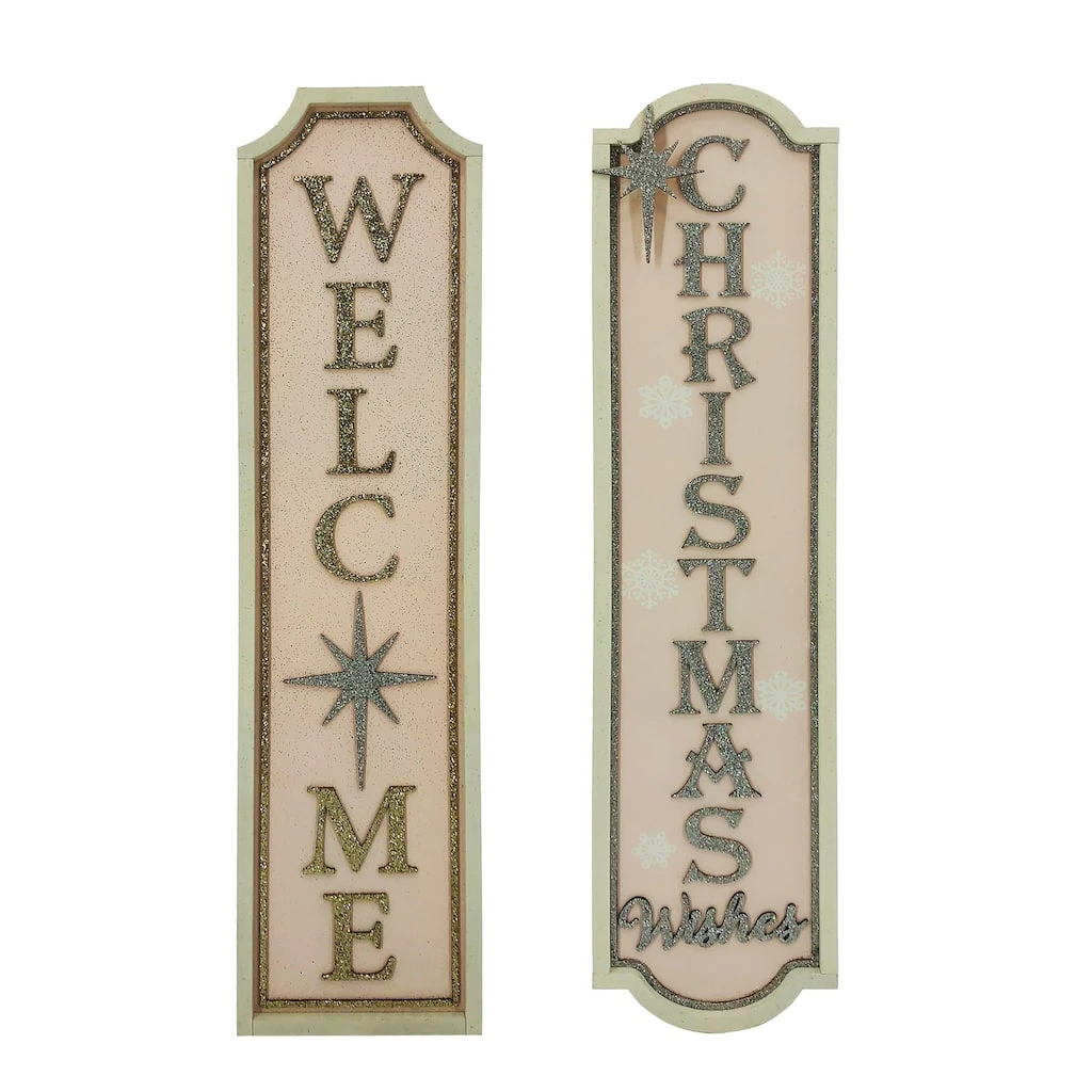 Promo 🔥 Assorted Sparkly Christmas Wall Sign by Ashland® 🤩 3 Promo 🔥 Assorted Sparkly Christmas Wall Sign by Ashland® 🤩