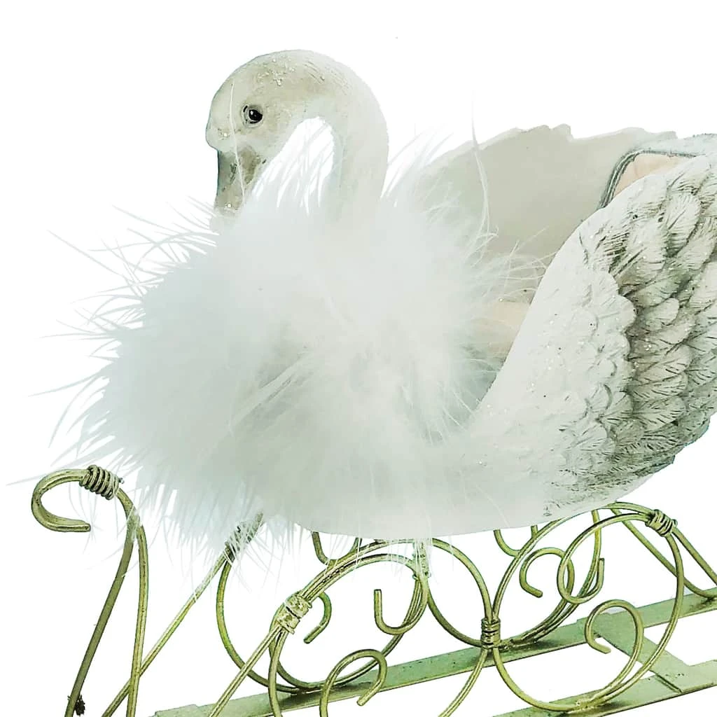 Best Sale 😍 9" 💯 Christmas Swan Tabletop Sleigh by Ashland® ⭐ 4 Best Sale 😍 9" 💯 Christmas Swan Tabletop Sleigh by Ashland® ⭐ - Image 2