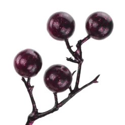 Buy 🌟 Glittery Purple Berry Stem by Ashland® 🔔 -Outlet Yuletide Joy Store 10700983 2