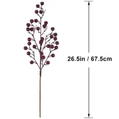 Buy 🌟 Glittery Purple Berry Stem by Ashland® 🔔 -Outlet Yuletide Joy Store 10700983 3