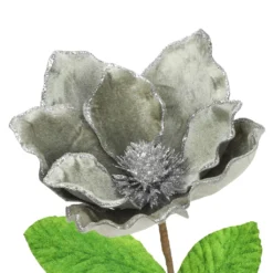 Best Pirce ✨ Glittery Gray Velvet Magnolia Stem by Ashland® ✨ -Outlet Yuletide Joy Store 10701041 3