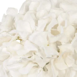 Brand new 🔥 Cream Snow Covered Hydrangea Stem by Ashland® ⌛ -Outlet Yuletide Joy Store 10701056 2