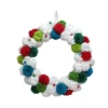 New 😉 17.7" Pom-Pom Christmas Wall Wreath by Ashland® 😉 -Outlet Yuletide Joy Store 10701075 1