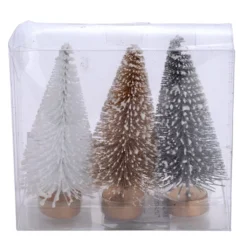 Deals ✔️ White, Silver & Gold Metallic Potted Mini Tree Set by Ashland® 🔥 Christmas ⌛