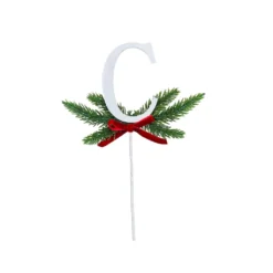 Discount 🤩 Christmas Pine Sprig Letter C Pick by Ashland® 💯