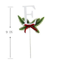 New ❤️ Christmas Pine Sprig Letter E Pick by Ashland® ❤️ -Outlet Yuletide Joy Store 10701103 3