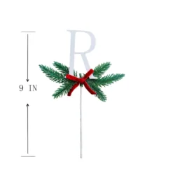 Best Sale ✨ Christmas Pine Sprig Letter R Pick by Ashland® ✔️ -Outlet Yuletide Joy Store 10701136 3