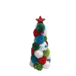 Best Pirce 🎁 11.8" Multicolor Pom-Pom Tabletop Christmas Tree by Ashland® ✔️