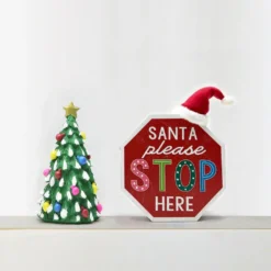 Buy ⌛ 8.5" Santa Stop Here Tabletop Sign by Ashland® 🤩 -Outlet Yuletide Joy Store 10701160 3