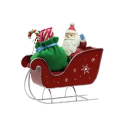 New ✔️ 9.5" Santa on Sleigh Decoration by Ashland® 😉
