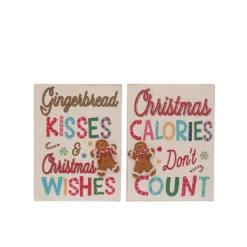 Best deal 🎉 Assorted Gingerbread Block Sign Tabletop Décor by Ashland® ✔️