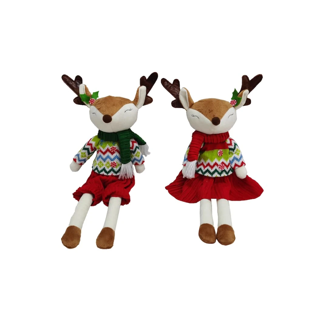 Discount 🔥 Assorted 11.5" Fabric Reindeer Decoration by Ashland® ⭐ 3 Discount 🔥 Assorted 11.5" Fabric Reindeer Decoration by Ashland® ⭐