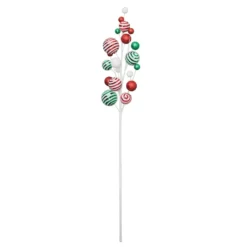 Top 10 🥰 Red, Green & White Mini Ball Ornament Spray by Ashland® 😍 -Outlet Yuletide Joy Store 10701253 3